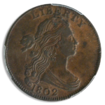 1802 Drpaed BUst Cent PCGS AU53 BN