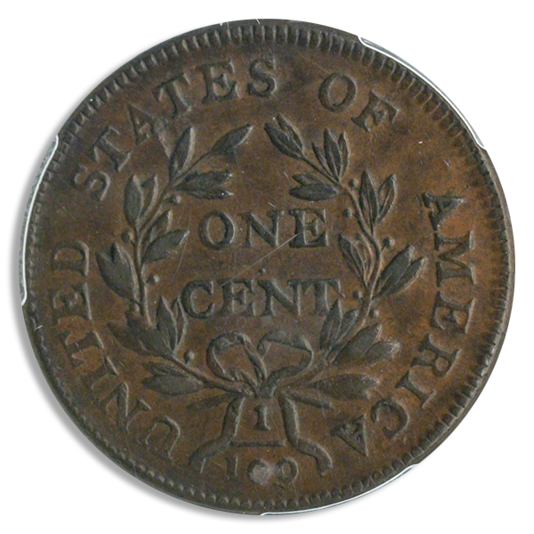 1802 Drpaed BUst Cent PCGS AU53 BN