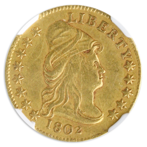 1802/1 $2.50 Draped Bust NGC AU53