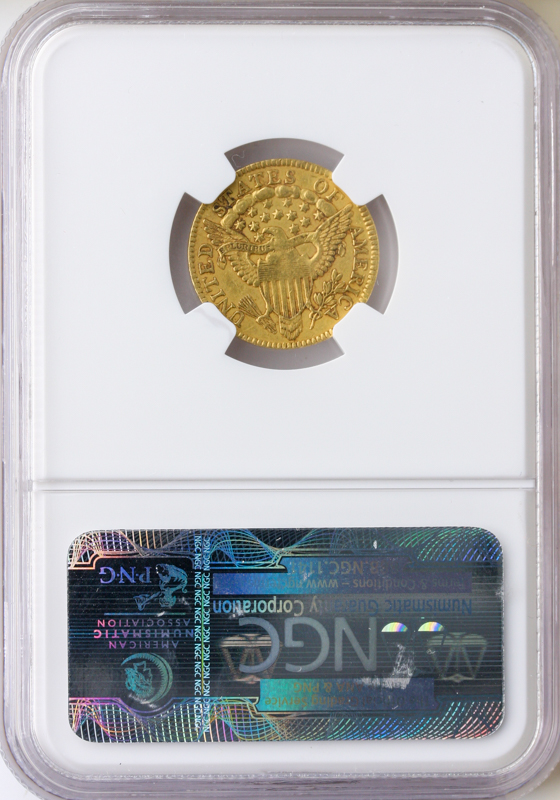 1802/1 $2.50 Draped Bust NGC AU53