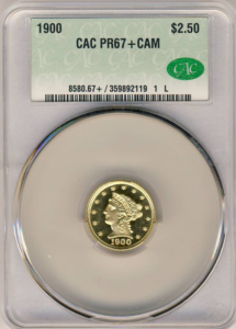 1900 $2.50 Liberty CACG PR67 Cameo +