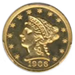 1906 $2.50 Liberty PCGS PR66 CAC