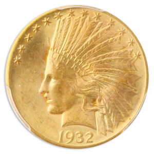 1932 $10 Indian PCGS MS65 CAC +