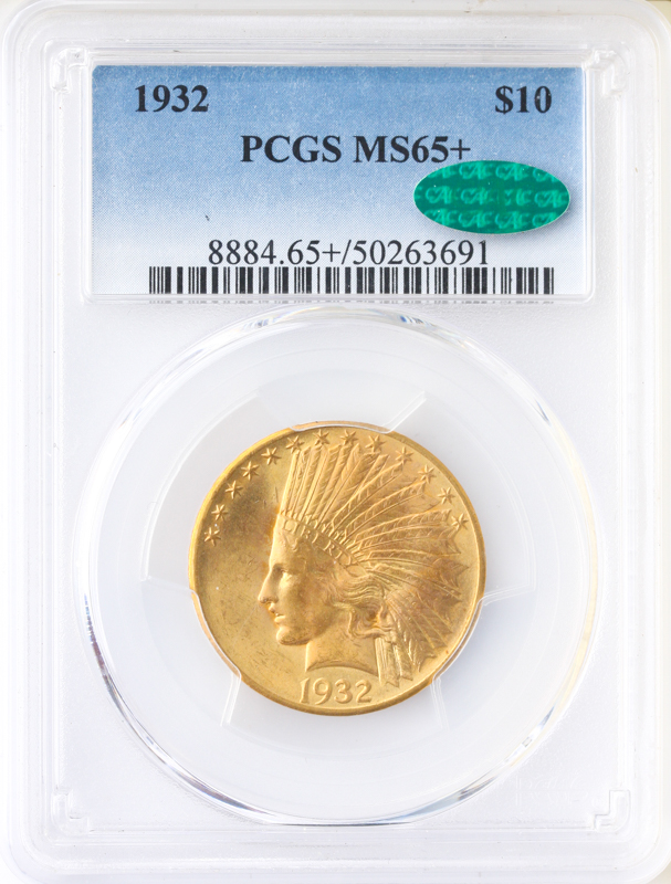 1932 $10 Indian PCGS MS65 CAC +