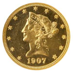 1907 $10 Liberty NGC PR63 Cameo CAC