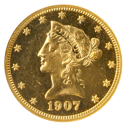1907 $10 Liberty NGC PR63 Cameo CAC 1907 $10 Liberty NGC PR63 Cameo CAC