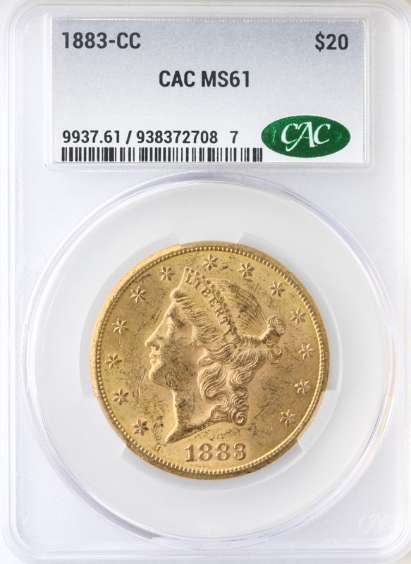 1883-CC $20 Liberty CACG MS61