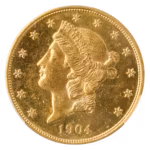1904 $20 Liberty CAC MS62 Proof Like