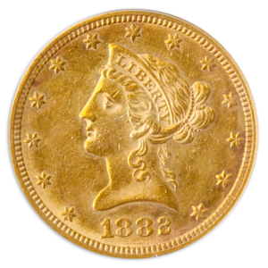 1882-CC $10 Liberty PCGS AU55