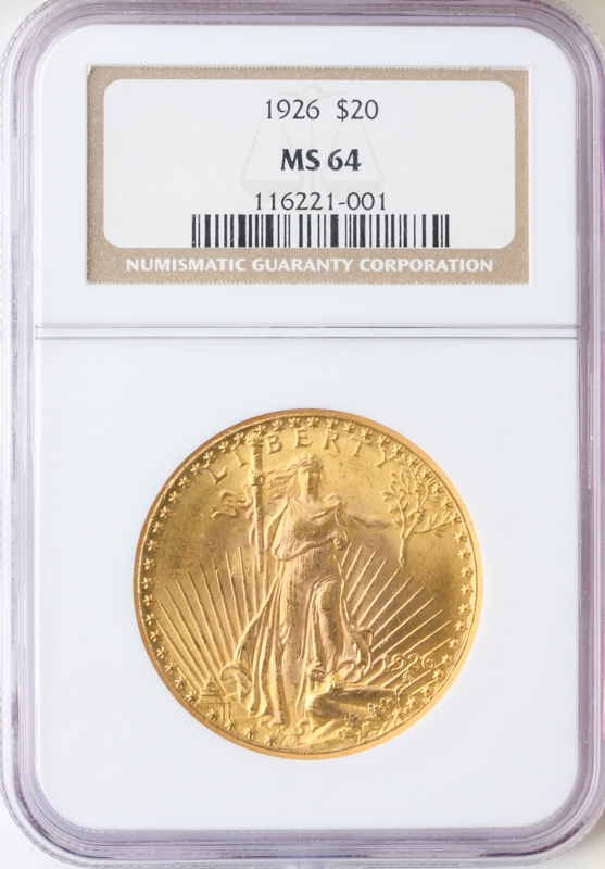 1926 $20 Saint Gaudens NGC MS64