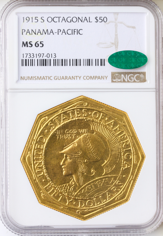 1915-S Panama Pacific $50 Octagonal NGC MS65 CAC
