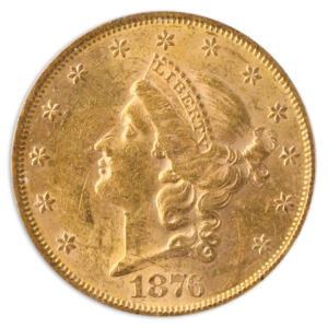 1876-S $20 Liberty PCGS AU58