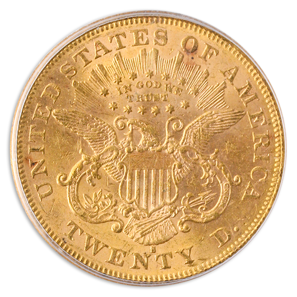1876-S $20 Liberty PCGS AU58 1876-S $20 Liberty PCGS AU58