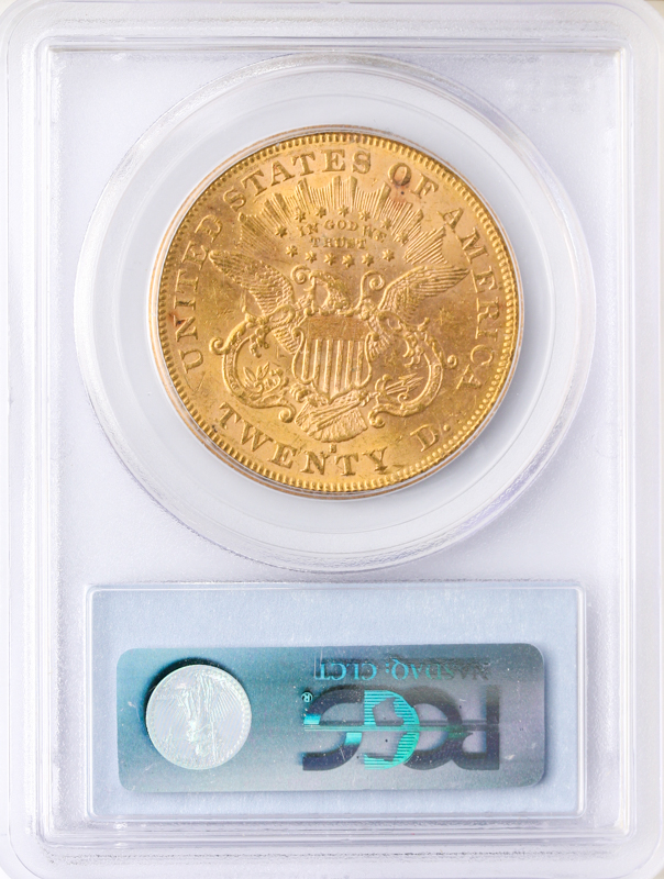 1876-S $20 Liberty PCGS AU58 1876-S $20 Liberty PCGS AU58