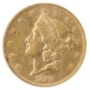 1861 $20 Liberty NGC XF45