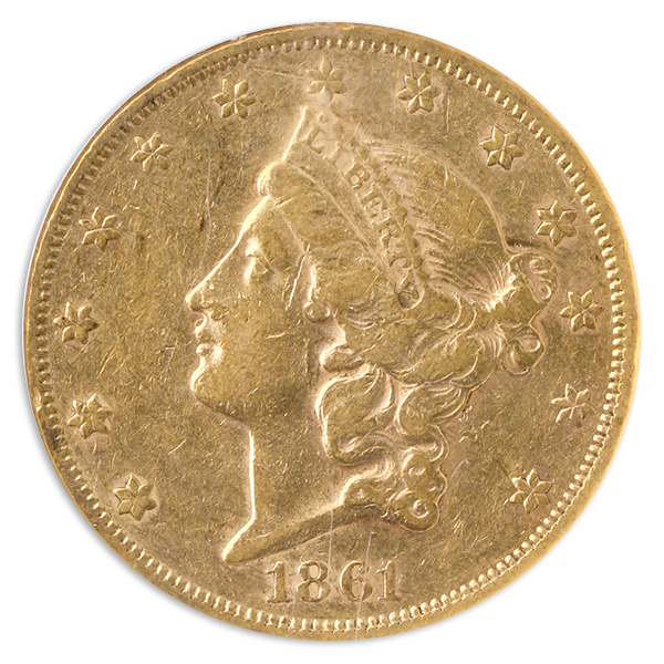 1861 $20 Liberty NGC XF45 1861 $20 Liberty NGC XF45