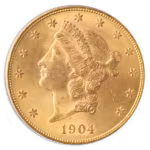 1904-S $20 Liberty PCGS MS64 CAC +