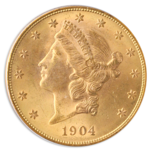 1904-S $20 Liberty PCGS MS64 CAC +