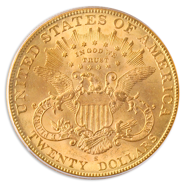 1904-S $20 Liberty PCGS MS64 CAC +