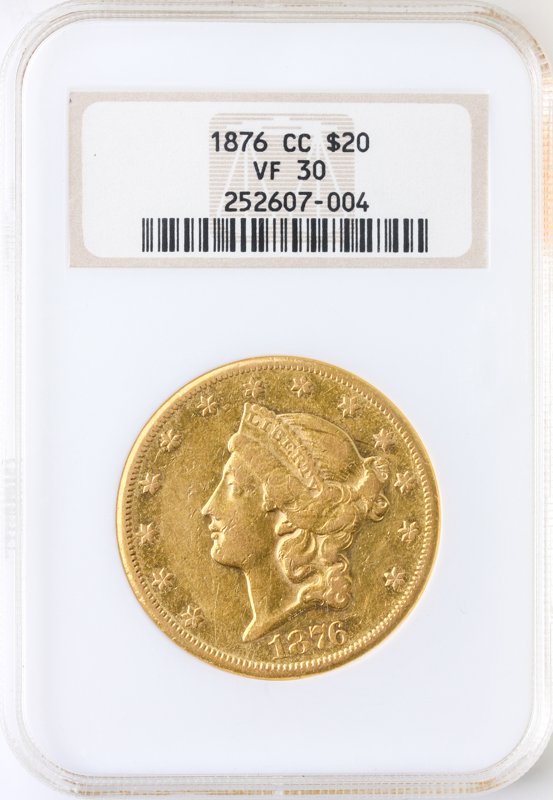 1876-CC $20 Liberty NGC VF30 1876-CC $20 Liberty NGC VF30