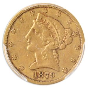 1879-CC $5 Liberty PCGS VF35 CAC