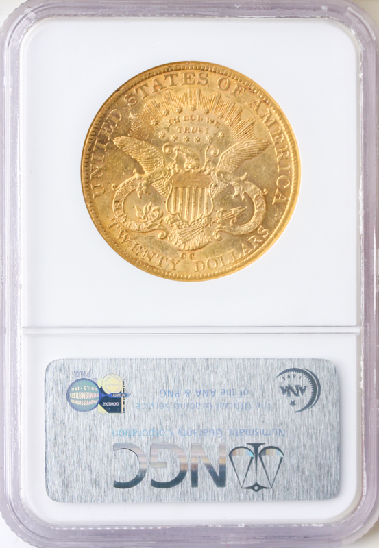 1885-CC $20 Liberty NGC AU55 CAC
