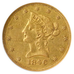 1846 $10 Liberty NGC AU3