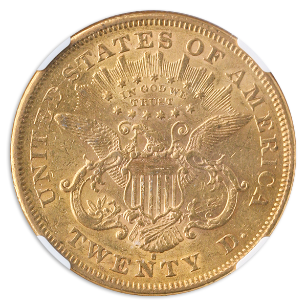 1876-S $20 Liberty NGC AU53 CAC 1876-S $20 Liberty NGC AU53 CAC
