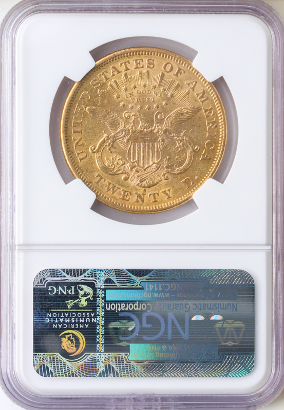 1876-S $20 Liberty NGC AU53 CAC 1876-S $20 Liberty NGC AU53 CAC