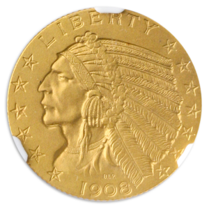 1908 $5 Indian NGC PR66 CAC
