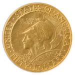 1915-S $50 Pan Pac Round NGC MS62