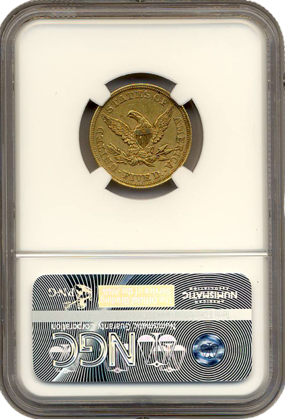 1864 $5 Liberty NGC AU55 CAC