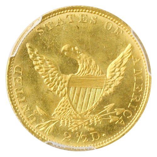1834 $2.50 Classic PCGS MS66 CAC +