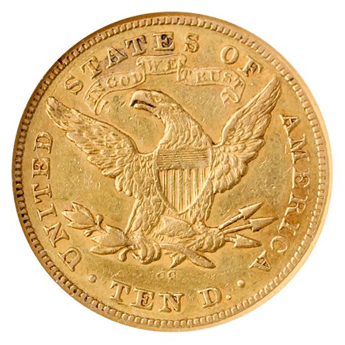 1875-CC $10 Liberty NGC AU50