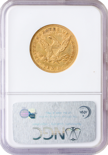 1875-CC $10 Liberty NGC AU50