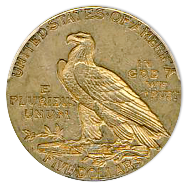 1909-O $5 Indian PCGS AU50 CAC 1909-O $5 Indian PCGS AU50 CAC