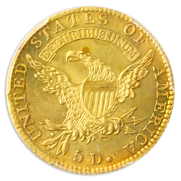 1820 $5 Capped Bust Square 2 PCGS MS63 CAC 1820 $5 Capped Bust Square 2 PCGS MS63 CAC