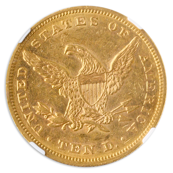 1862 $10 Liberty NGC AU58 CAC 1862 $10 Liberty NGC AU58 CAC