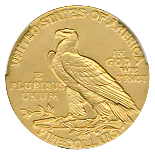 1908 $5 Indian CACG PR65