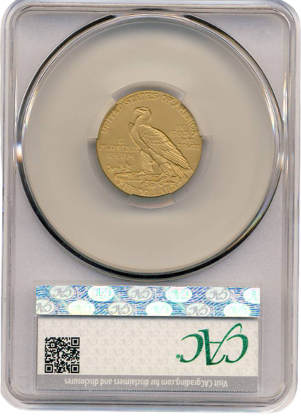 1908 $5 Indian CACG PR65