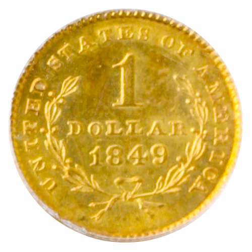 $1 GOLD 1849 TY1 PCGS $1 GOLD 1849 TY1 PCGS