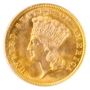 $3 GOLD 1854 PCGS
