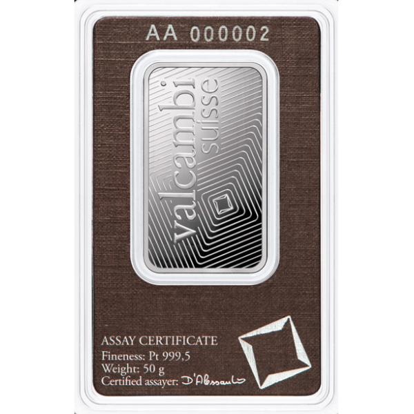 50 Gram Platinum Bar