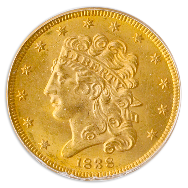 $5 CLASSIC 1838 PCGS $5 CLASSIC 1838 PCGS