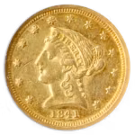 1841-C $2 1/2 Liberty NGC AU55