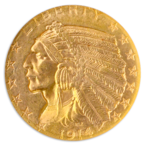 1914-D $5 Indian NGC MS64