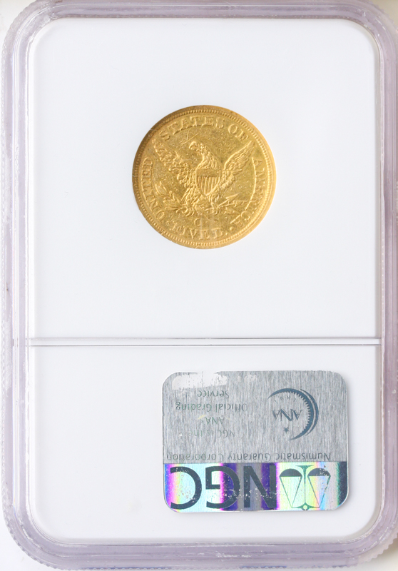 1845-O $5 Liberty NGC AU53 1845-O $5 Liberty NGC AU53