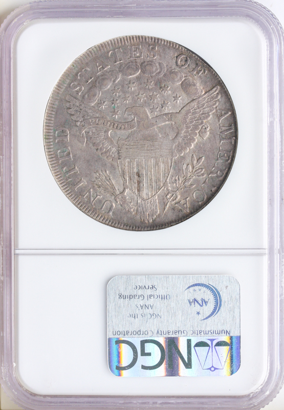 1798 Draped Bust $1 Pointed 9 Close Date BB121 B-9 NGC AU55 CAC 1798 Draped Bust $1 Pointed 9 Close Date BB121 B-9 NGC AU55 CAC
