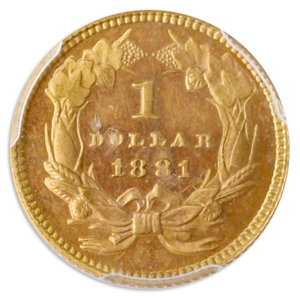 1881 $1 Gold Type III PCGS PR64 CAMEO CAC 1881 $1 Gold Type III PCGS PR64 CAMEO CAC