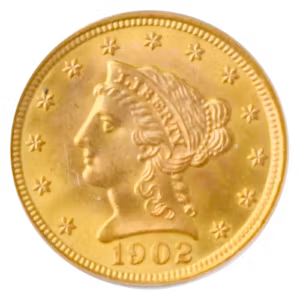 1902 $2 1/2 Liberty PCGS MS67 CAC